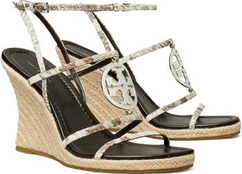 スネークレザー★送料&関税込み★TB★CAPRI MILLER WEDGE SANDAL Miller Capri Espadrille Wedge: Women's Designer Espadrilles