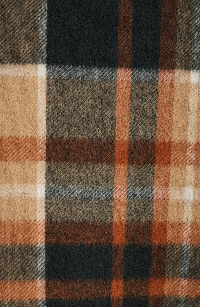 Chloé Check Double Face Wool & Silk Coat, Alternate, color,