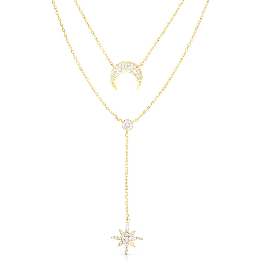 Sphera Milano Celestial Double Layer Necklace In Gold