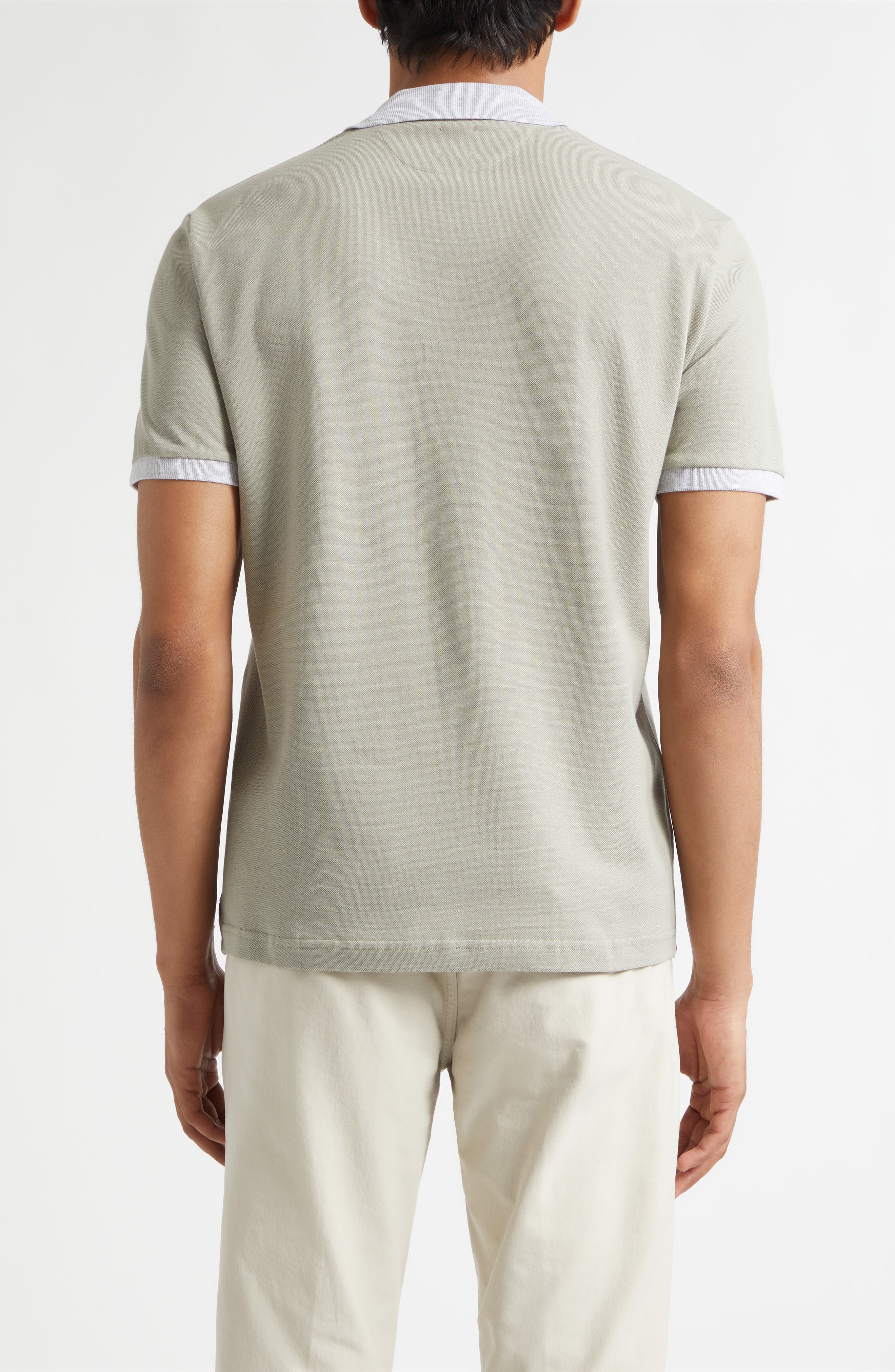 Contrast Trim Cotton Pique Polo - image 4
