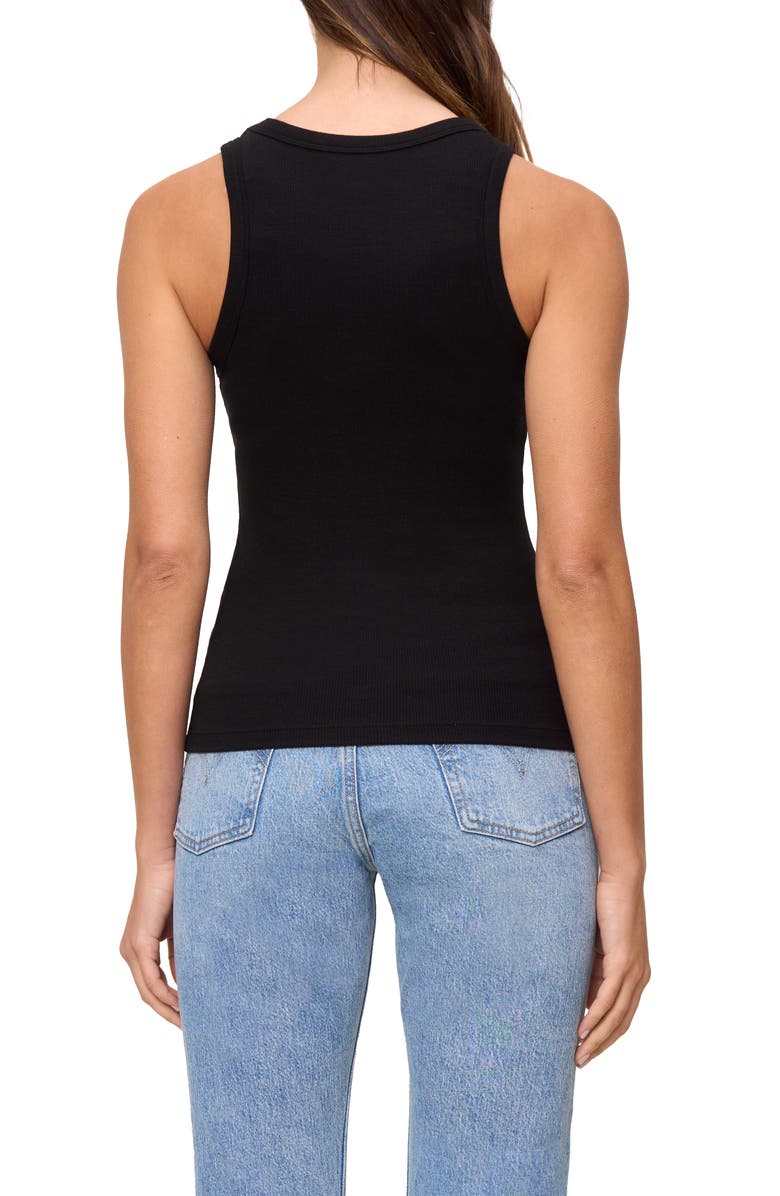 The Standard Stitch The Rib Tank, Alternate, color, Onyx