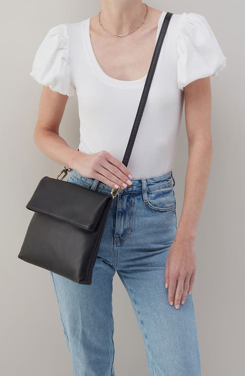 Hobo Draft Leather Crossbody Bag In Black
