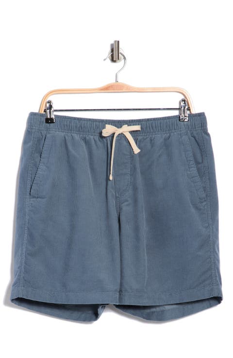 Blue Mirage Corduroy Drawstring Shorts