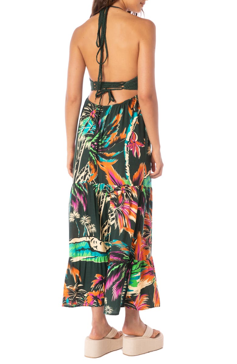 Maaji Kario Cover-Up Maxi Dress, Alternate, color, Medium Green