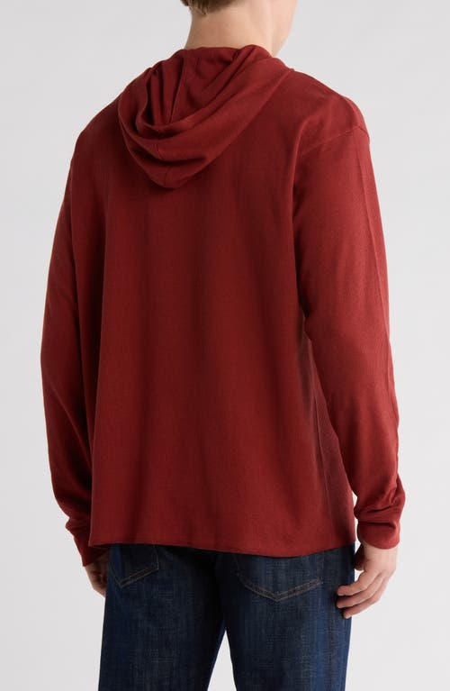 Abound Waffle Knit Thermal Hoodie In Burgundy