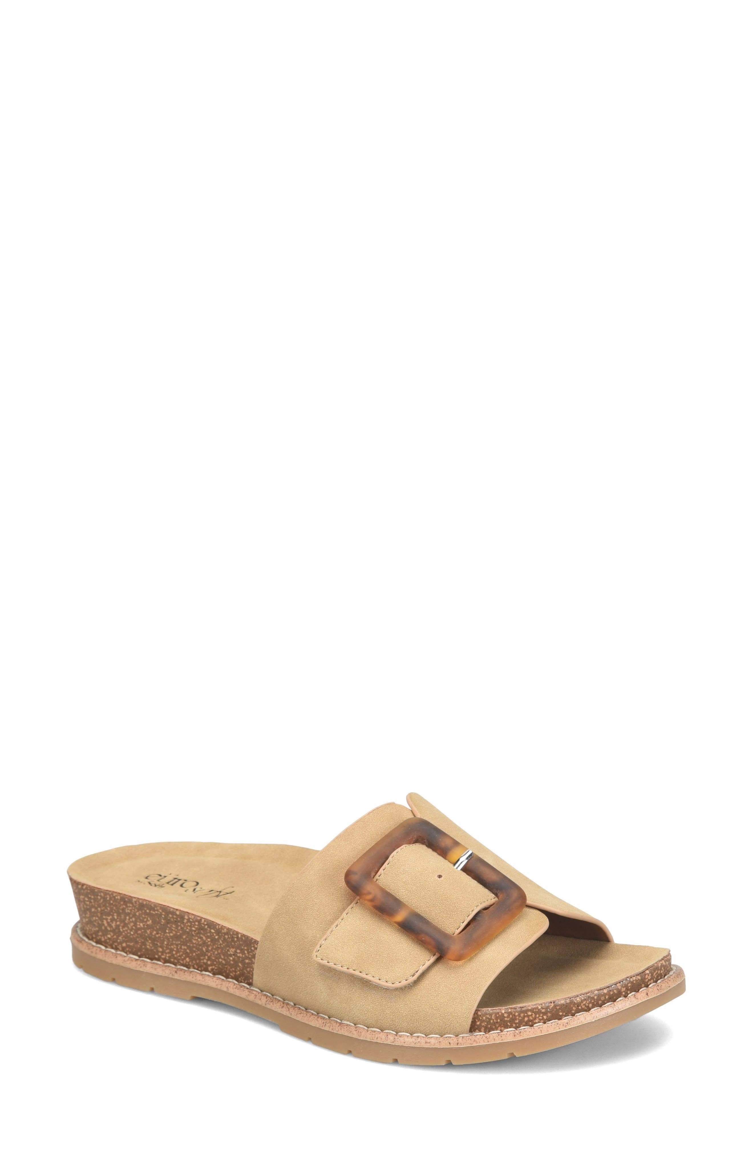 EUROSOFT Galilee Slide Sandal, Main, color, Clay