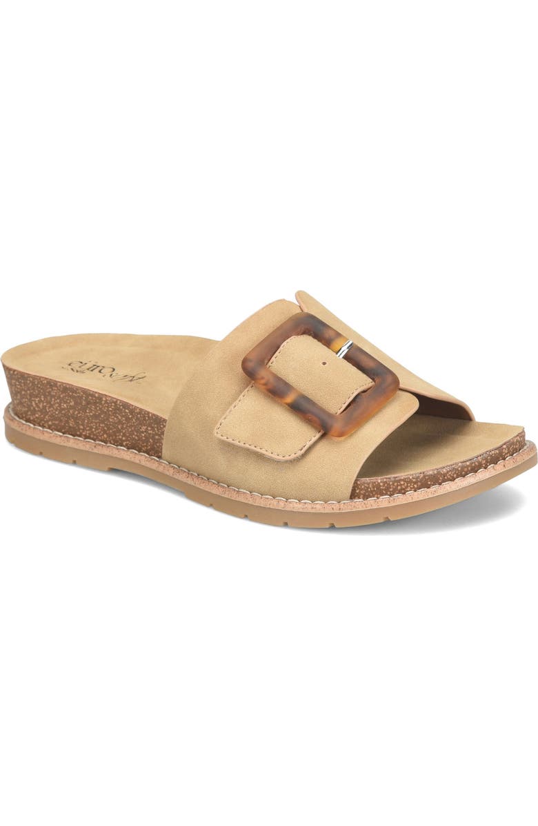 EUROSOFT Galilee Slide Sandal, Main, color, Clay
