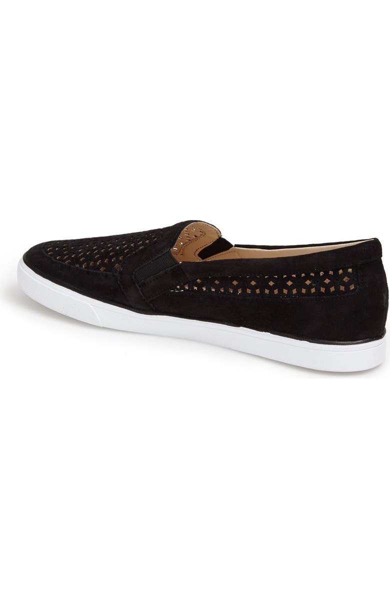 Nine West 'Banter' Perforated Suede Slip-On Sneaker, Alternate, color,