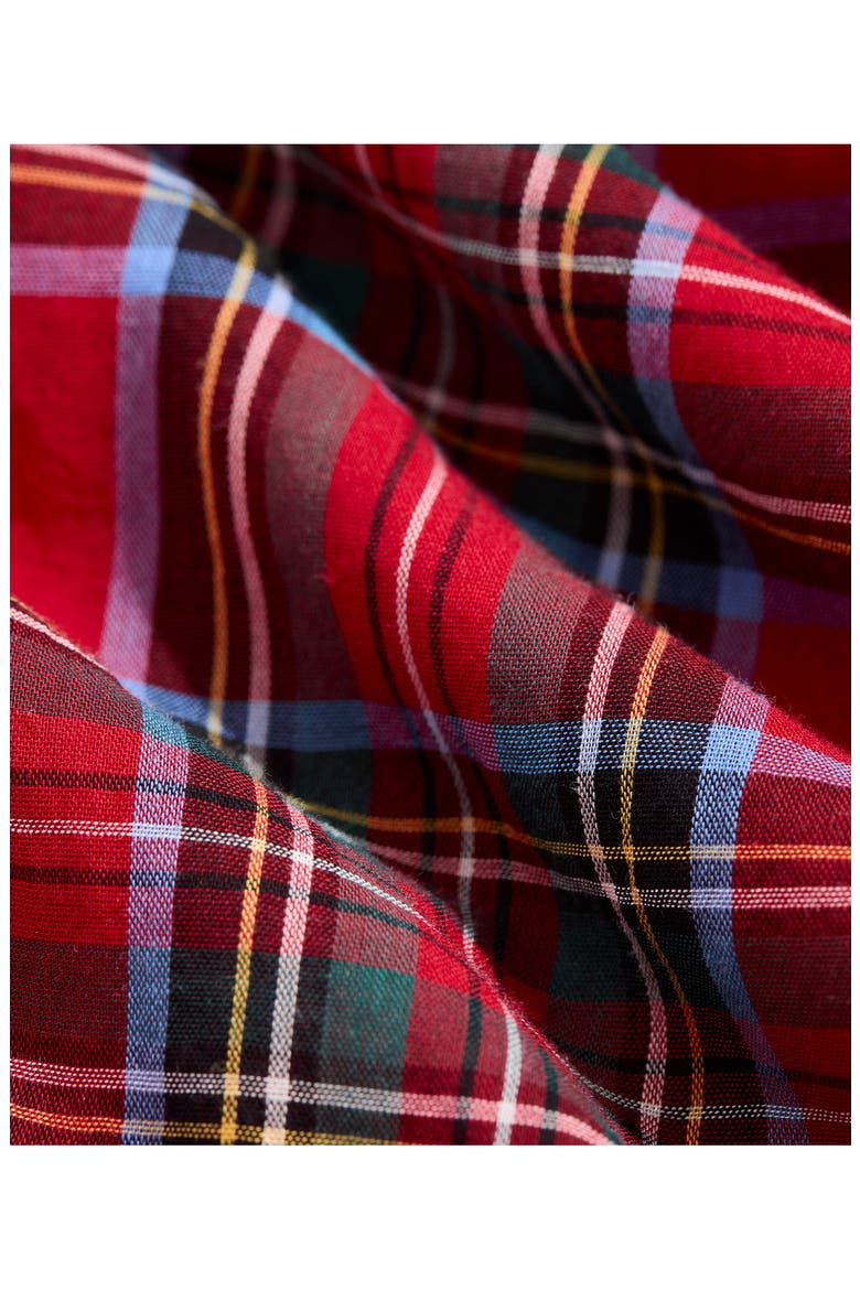 Kids' Lena Smocked Dress, Alternate, color, RED VELVET TARTAN