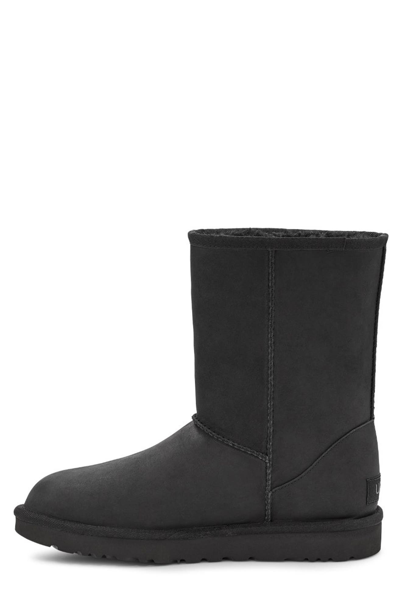 UGG<sup>®</sup> Classic Short Leather Water Resistant Boot, Alternate, color, 