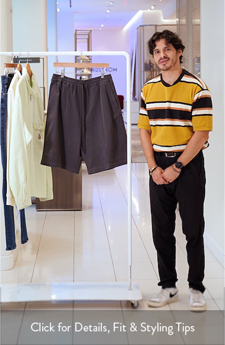 Floyde Lyocell & Cotton Twill Drawstring Shorts, sales video thumbnail