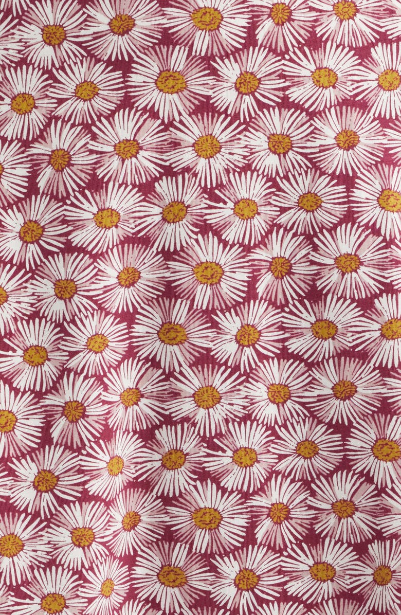 Seasalt Cornwall Floral Print Stretch Organic Cotton Skirt, Alternate, color, Painted Asters Dark Freesia