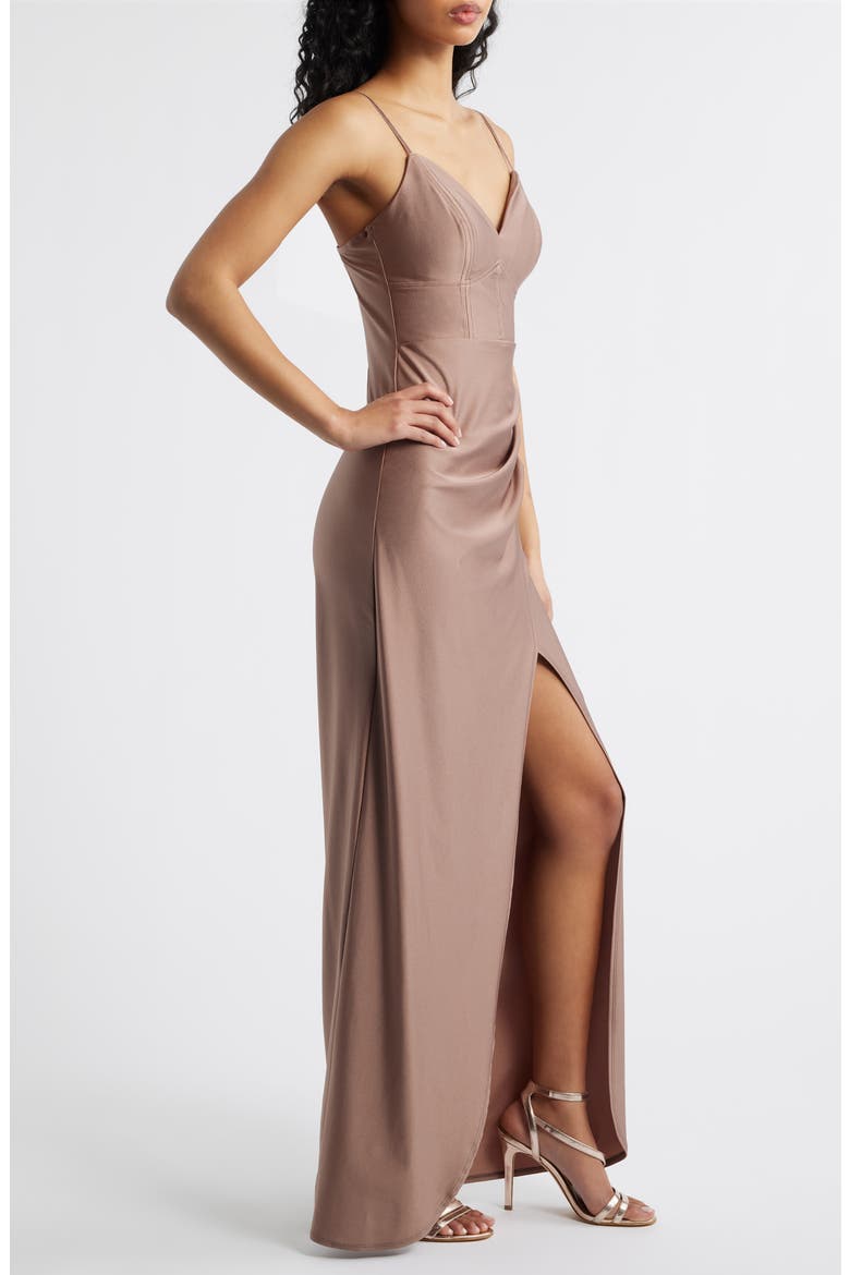 Jersey Column Gown, Alternate, color, COCO