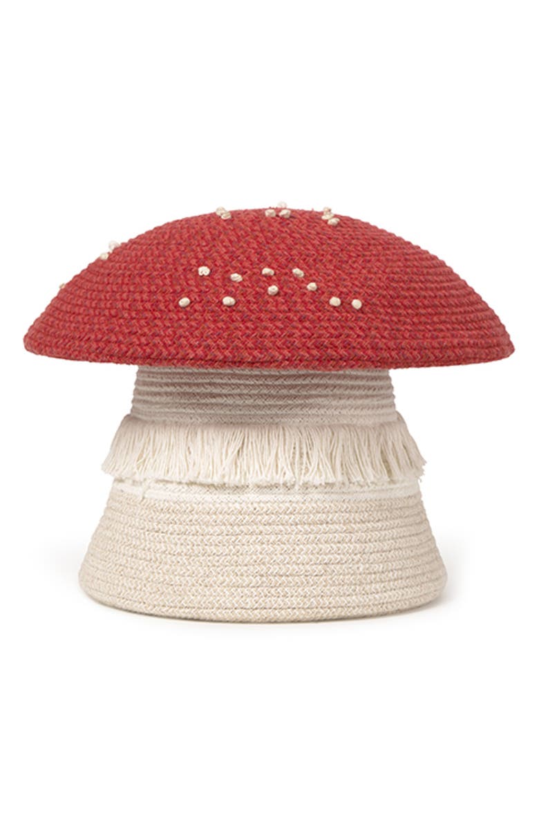 Lorena Canals Big Mushroom Basket, Main, color, Ivory
