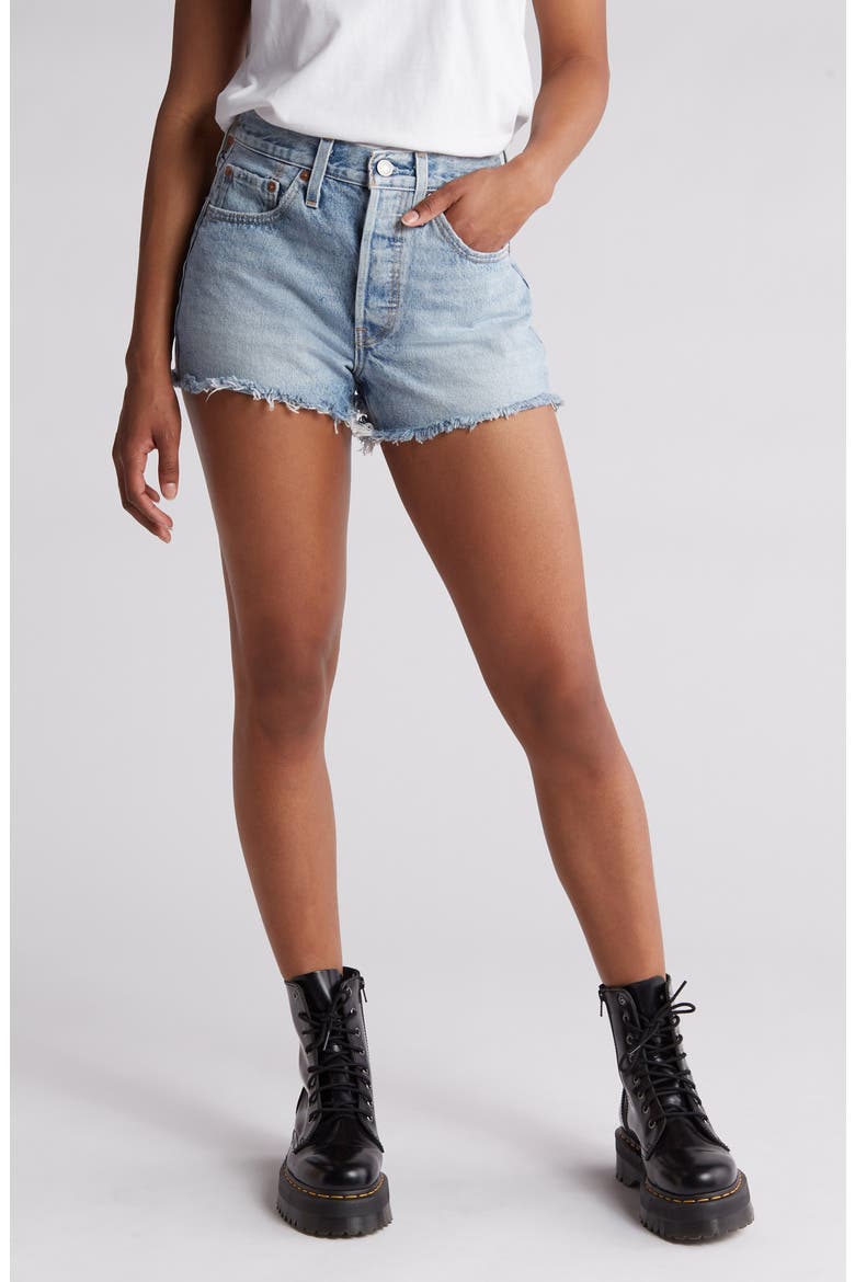 501® Original Cutoff Denim Shorts, Main, color, MICRO VIBES SHORT