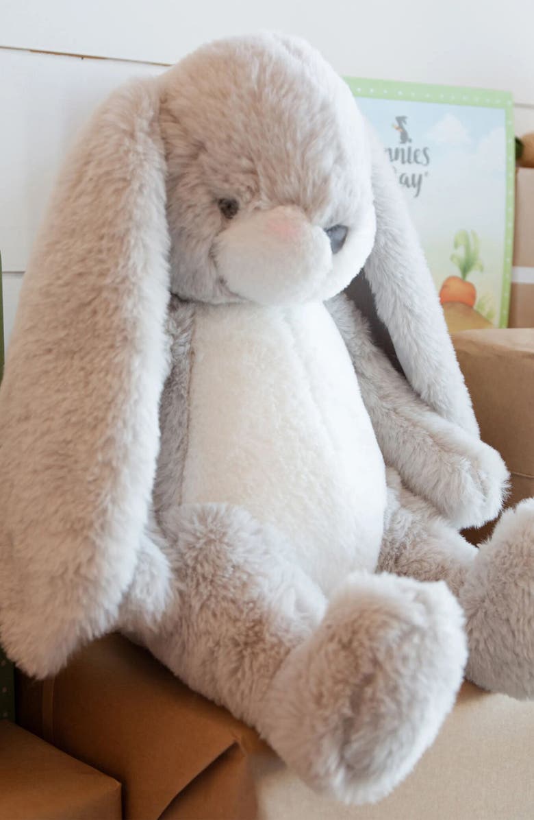 Bunnies by the Bay Sweet Nibble Bunny Stuffed Animal, Alternate, color, Gray