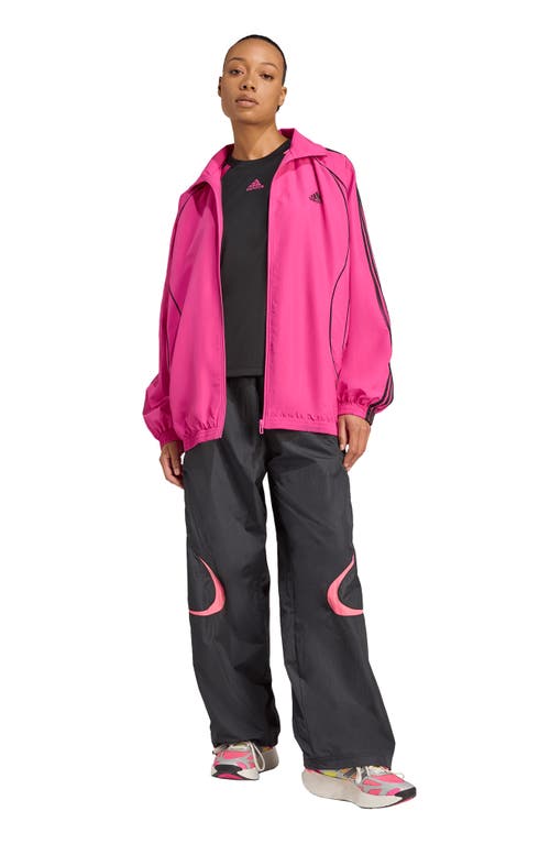 Adidas Originals Adidas Teamgeist Oversize Recycled Polyester Track Jacket In Pink