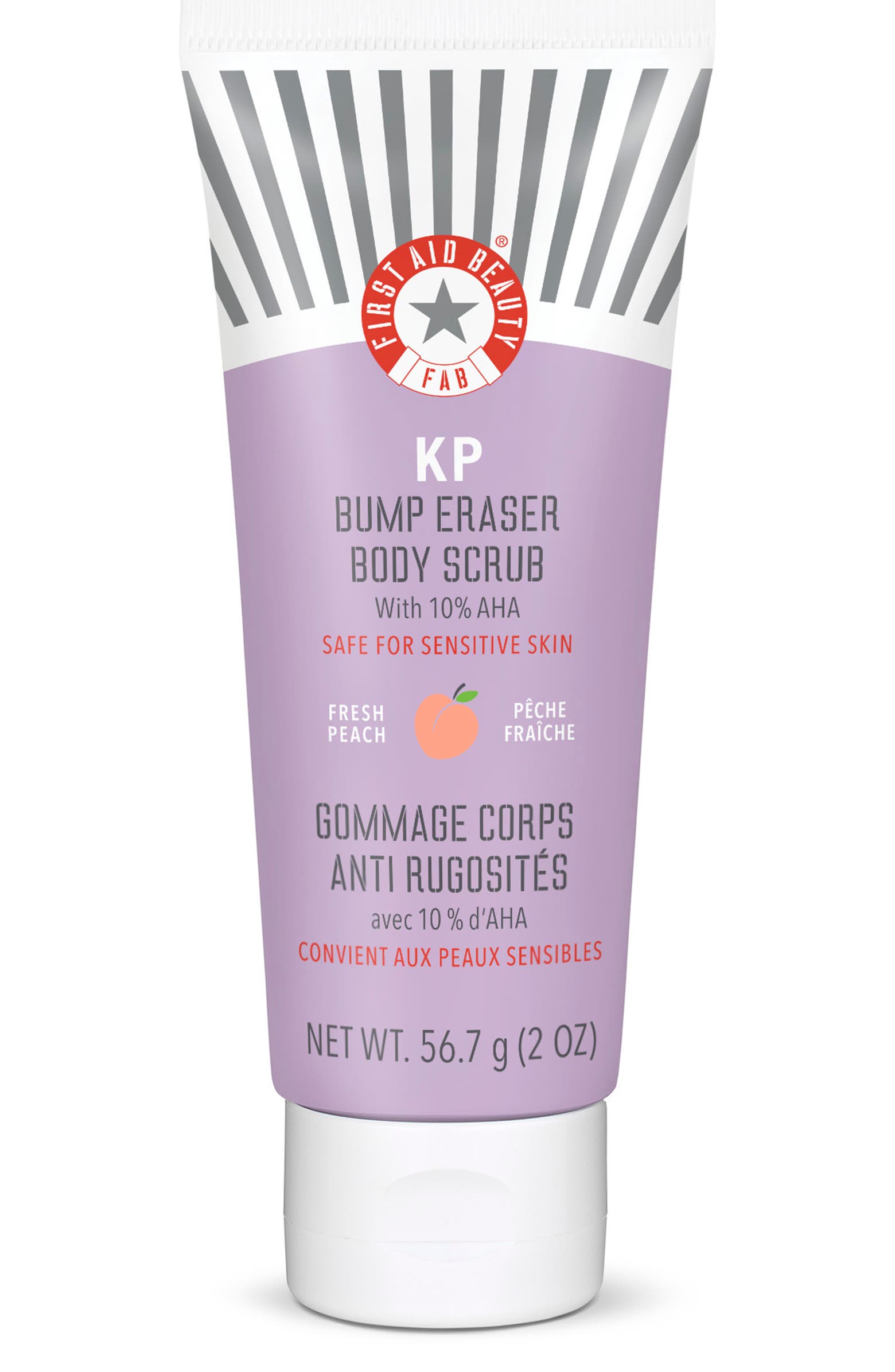 First Scrub First Aid Beauty KP Bump Eraser Body Scrub with 10% AHA Fresh Peach ...