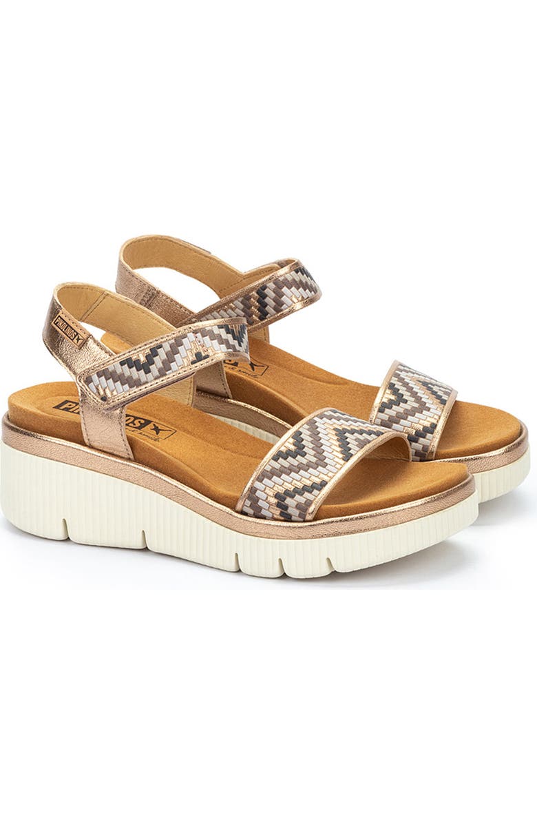 PIKOLINOS Gomera Platform Wedge Sandal, Main, color, Champagne