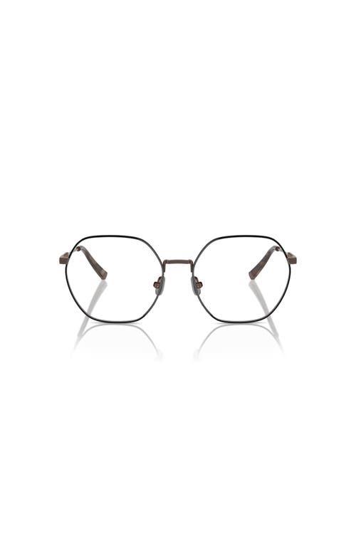 Brunello Cucinelli 55mm Irregular Optical Glasses In Brown
