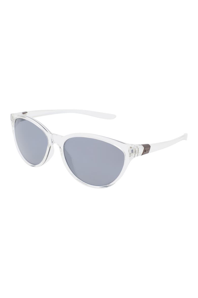 City Persona 57mm Cat Eye Sunglasses, Alternate, color, CLEAR / GREY