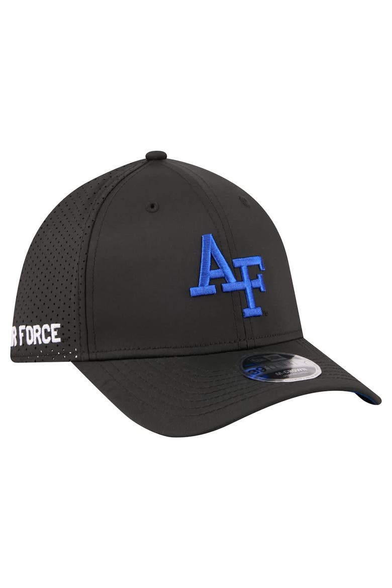 Men's New Era  Black Air Force Falcons 39THIRTY M-Crown Flex Fit Hat, Main, color, Black