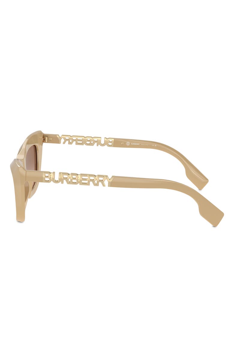 Burberry 51mm Cat Eye Sunglasses, Alternate, color, Beige