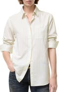 Burberry Classic Fit Striped Silk Cotton Shirt