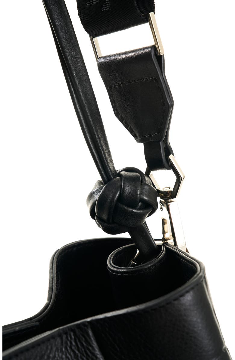 Velez Embossed Leather Tote Bag, Alternate, color, Black