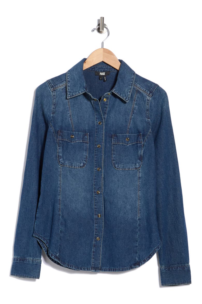 Devika Cotton & Linen Shirt, Main, color, BELINDA