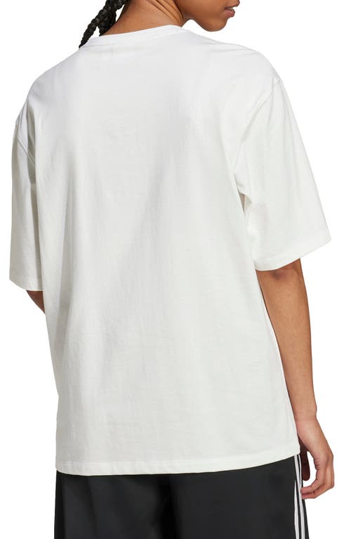 Adidas Originals Adidas Essentials Lifestyle Trefoil Logo Cotton T-shirt In White