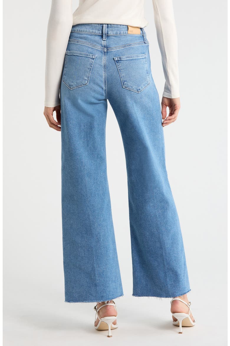 Anessa High Waist Raw Hem Wide Leg Jeans, Alternate, color, BIG SKY