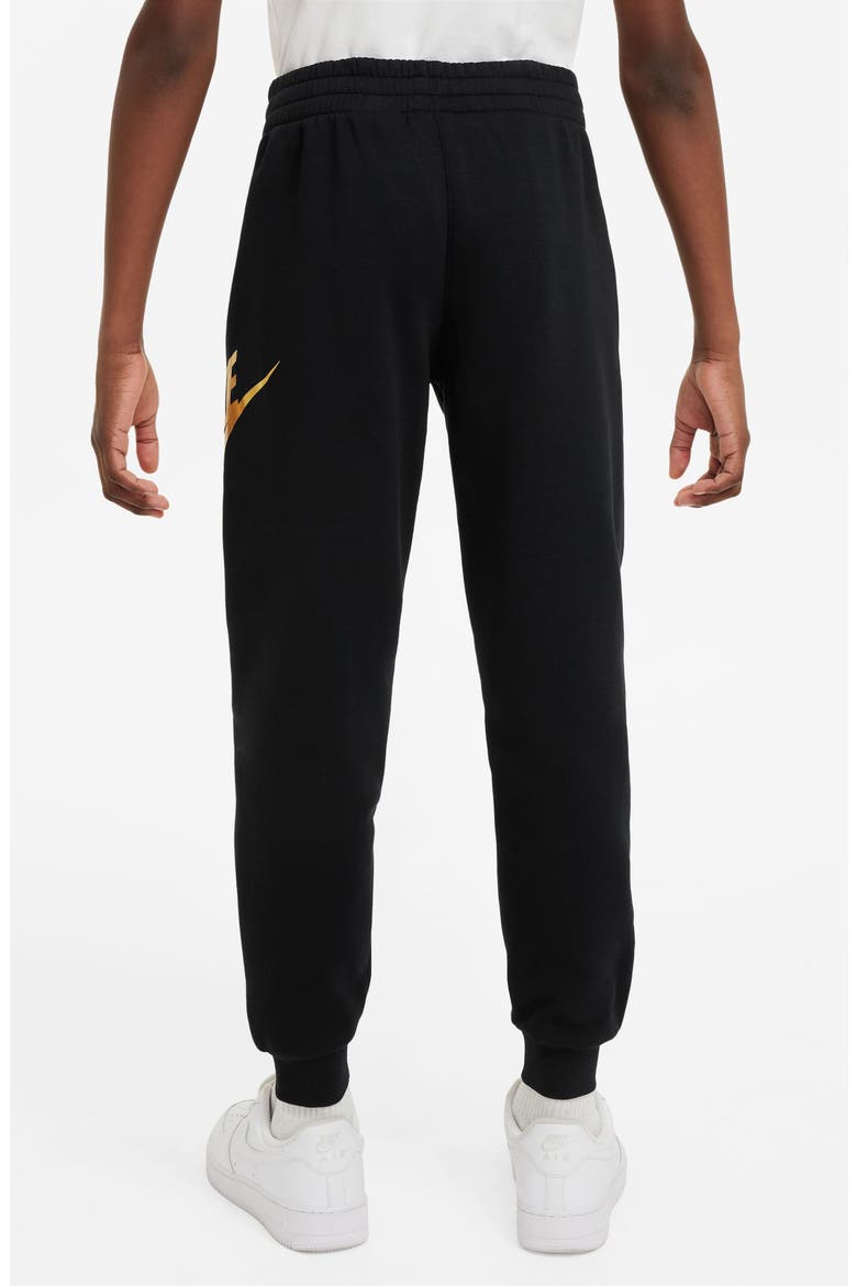 Kids' Sportswear Club Fleece Joggers, Alternate, color, BLACK/ METALLIC GOLD
