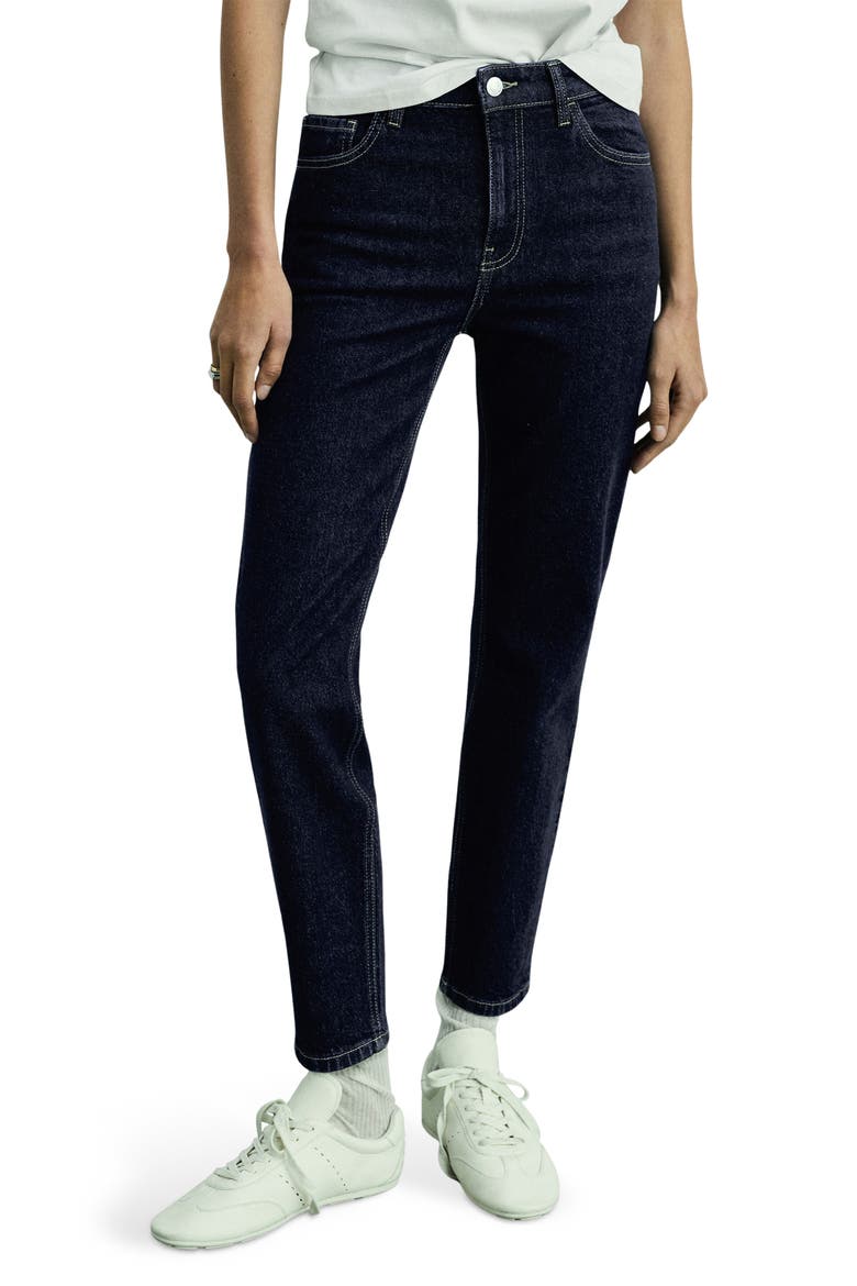 Comfort High Waist Straight Leg Jeans, Main, color, OPEN BLUE