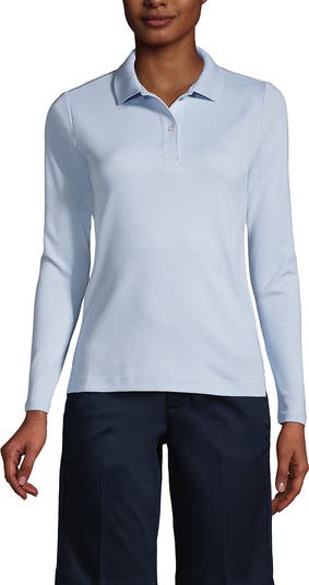 Lands' End School Uniform Long Sleeve Feminine Fit Interlock