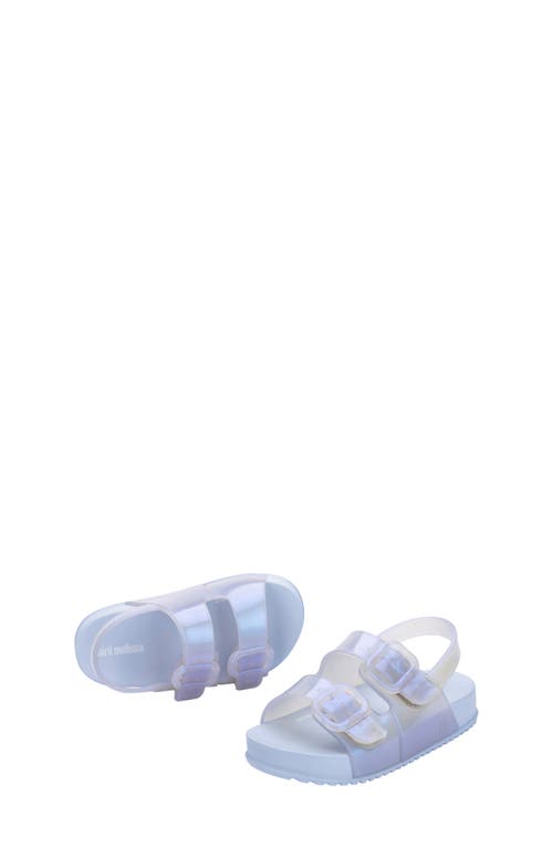 Mini Melissa Kids' Mini Cozy Slingback Sandal In Blue/white