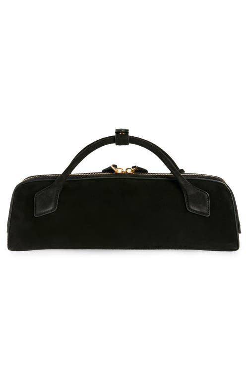 Alaïa Le Teckel Suede East/west Clutch In Noir