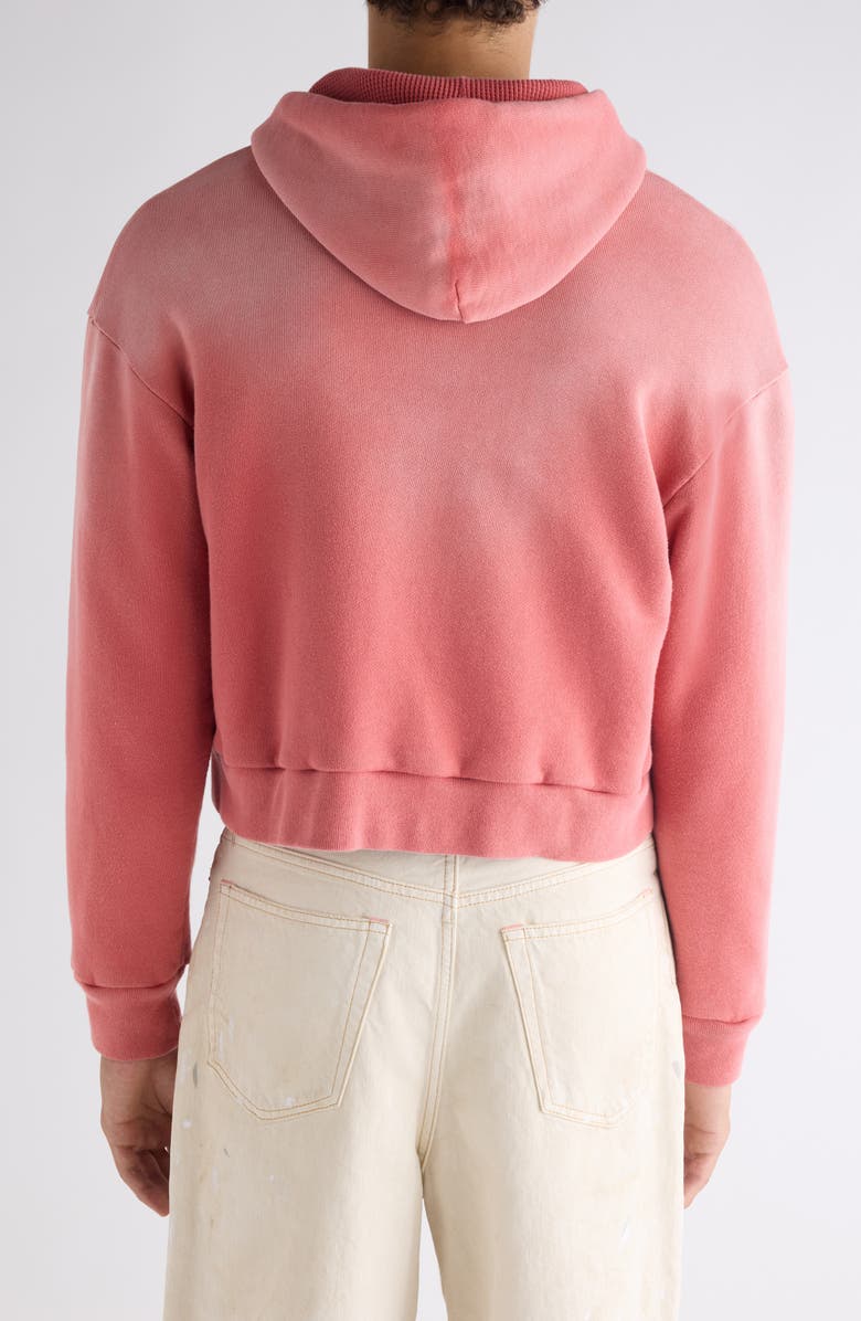 Acne Studios Feida U Sunkissed Crop Zip-Up Hoodie, Alternate, color, Red