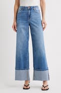 HIDDEN JEANS Cuffed Wide Leg Jeans