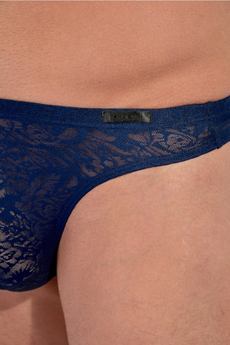 Free Cut Lace Thong, Alternate, color, Navy