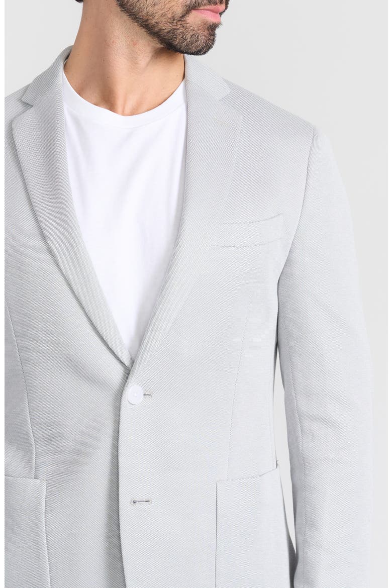 Piqué Knit Sport Coat, Alternate, color, GREY