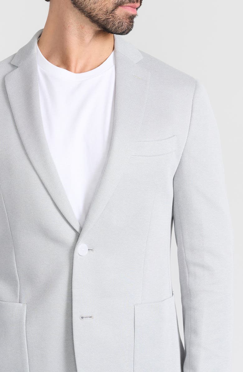 SAVILE ROW CO Piqué Knit Sport Coat, Alternate, color, Grey