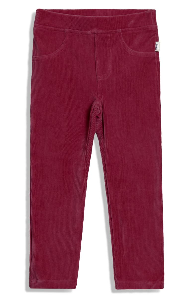 JOJO MAMAN BEBE Kids' 2-Pack Stretch Corduroy Leggings, Alternate, color, Berry