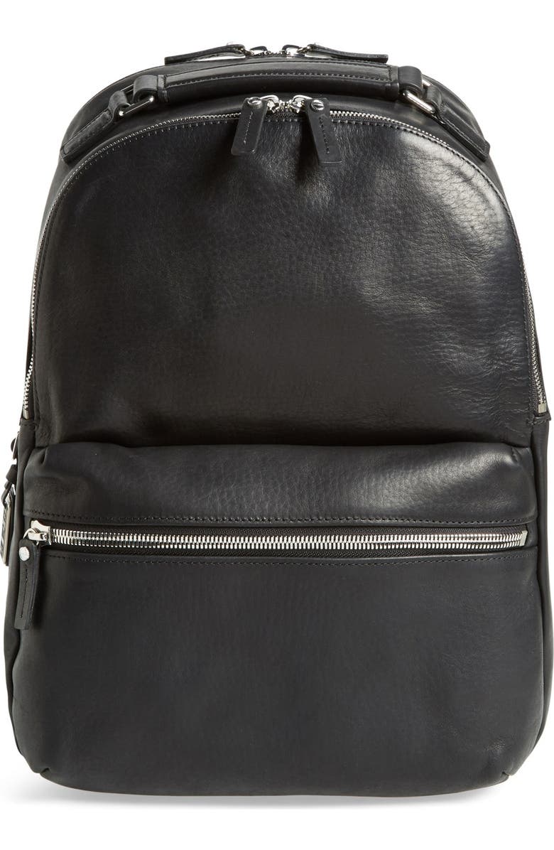Shinola Runwell Leather Laptop Backpack, Main, color,