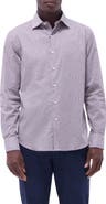 Bugatchi Axel Geo Print Shaped Fit Stretch Cotton Button-Up Shirt