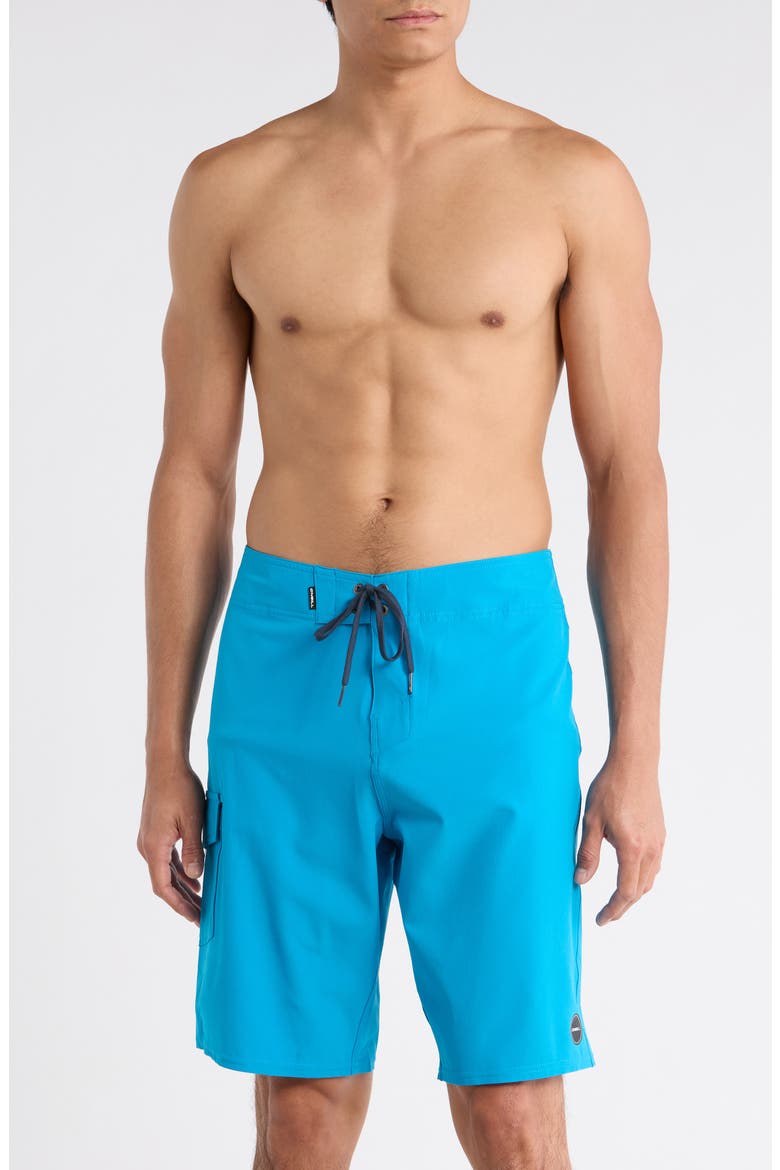 Hyperfreak Divergent Water Resistant Swim Trunks, Main, color, COBALT