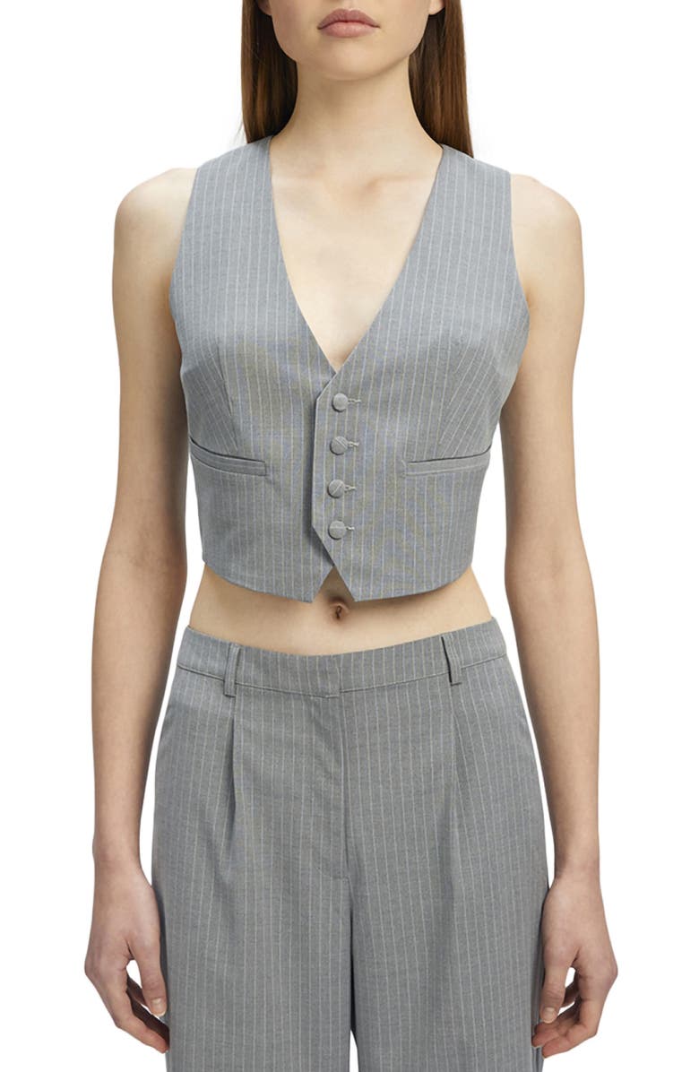 Bardot Callista Pinstripe Vest, Main, color, 