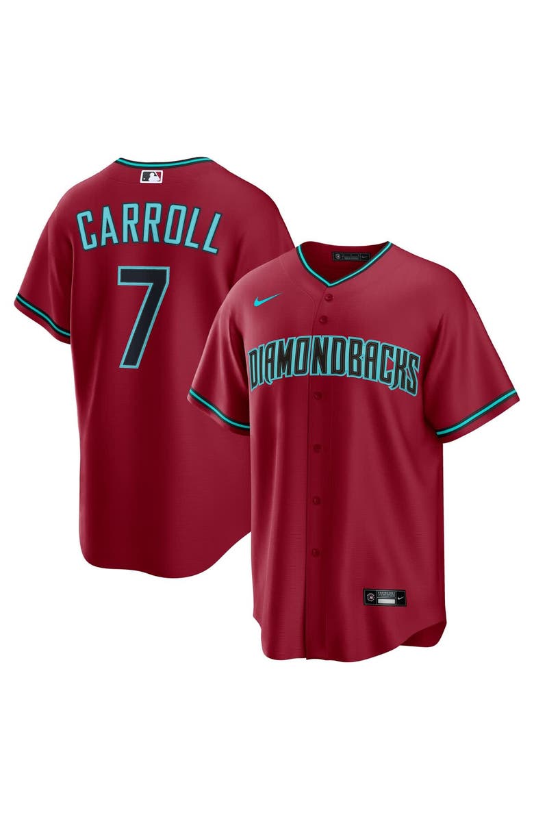Nike Men's Nike Corbin Carroll Red Arizona Diamondbacks Alternate 2 Replica Jersey, Main, color, Red