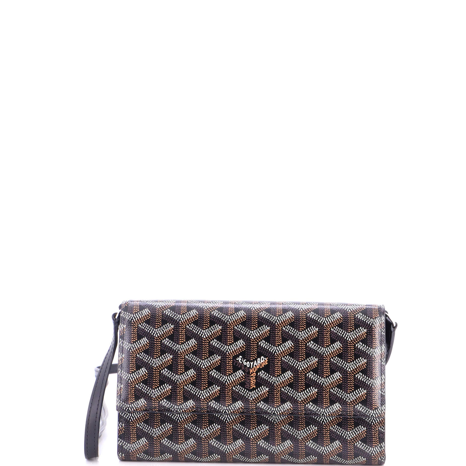 Varenne Continental Wallet with Strap Coated Canvas, Main, color, Black