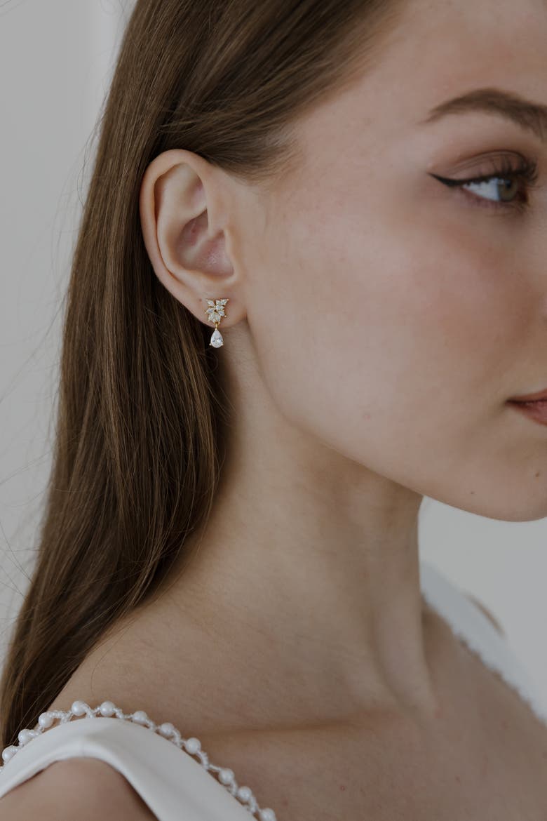 Starlight Drop Earrings, Alternate, color, Metallic Gold